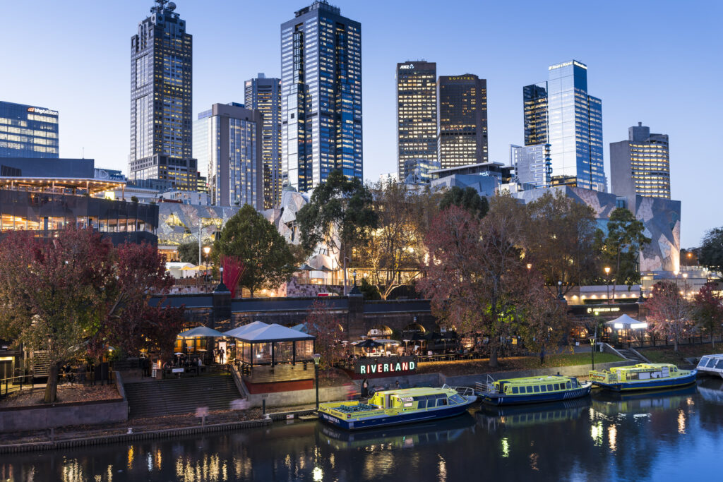 View of Princes Walk over the Yarra River to Federation Square, Melbourne Photo supplied courtesy of Visit Victoria